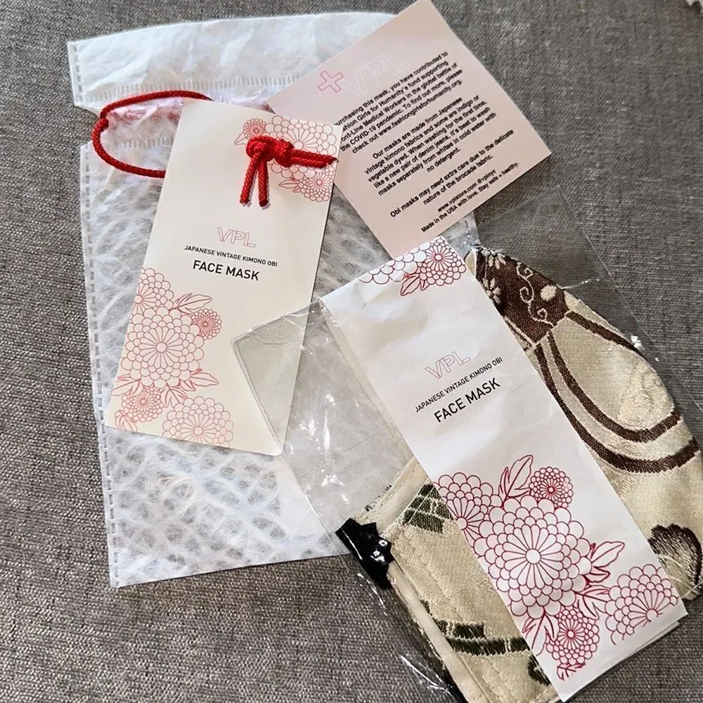 VPL for Athleta Japanese Vintage Kimono OBI Face Mask!